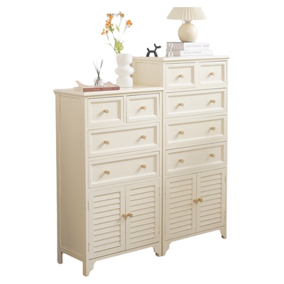 实木五斗柜带门置物柜