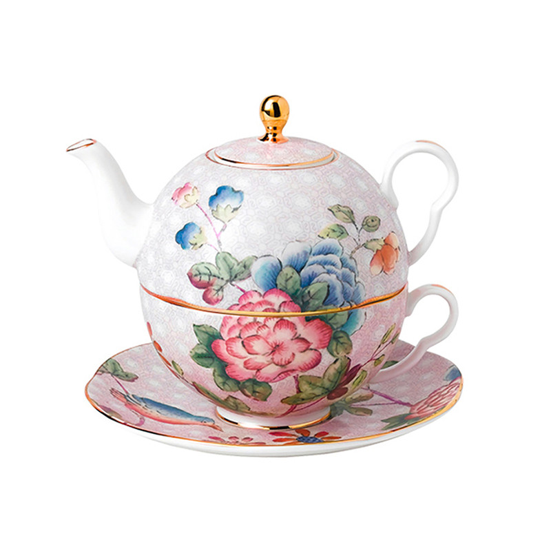 WEDGWOOD欧式骨瓷茶壶杯碟3件套