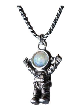 澳洲代购手作蛋白石宇航员项链