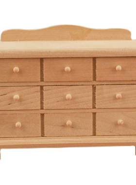 1/12家具木制纯手工电视柜娃娃屋