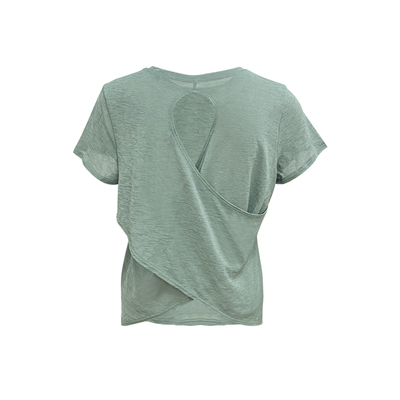 瑜伽短袖上衣宽松美背运动上衣