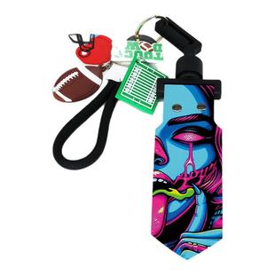 XXBEAST钥匙扣卡通汽车链男女精致书包挂饰腰旗橄榄球扣