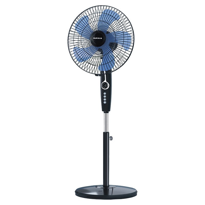 奥克斯电风扇落地扇家用强力小型风扇卧室遥头大风力电扇音静立式