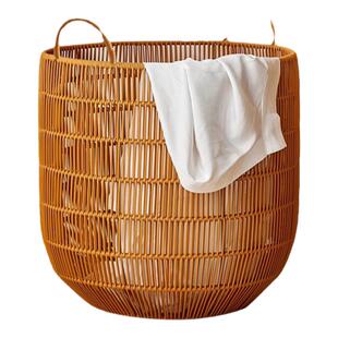 U Mi LIVING·暖系|收纳筐仿藤编防水脏衣篮浴室脏衣篓洗衣篮家用