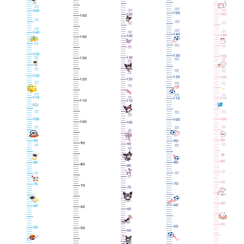 库洛米身高贴可移除不留胶测量宝宝身高墙贴儿童量高神器不伤墙