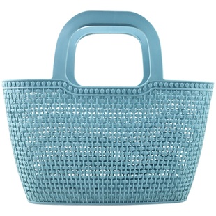 大号手提洗澡篮子洗澡筐洗漱用品置物篮卫生间沐浴收纳软塑料浴筐