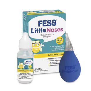 澳洲直邮Fess宝宝0-2岁婴儿通鼻滴剂含吸鼻器缓解鼻塞清洁鼻腔