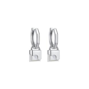 【明星同款】Juunngle洲谷巧克力锁银耳坠女轻奢高级感春夏首饰品