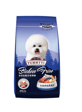比熊成犬冻干狗粮白色奶糕幼犬
