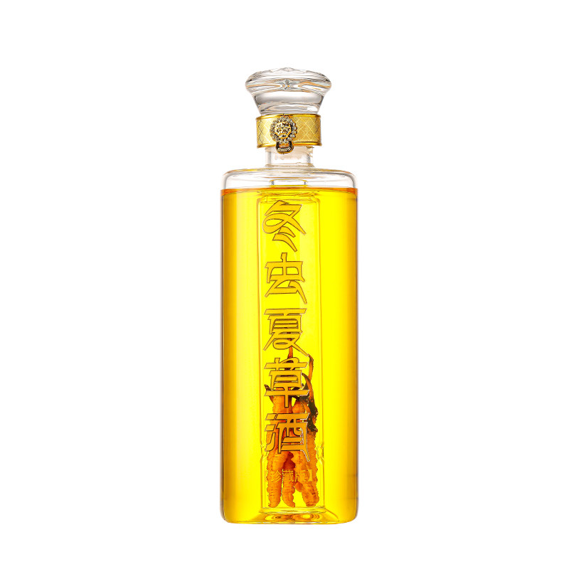 泡冬虫夏草酒瓶空瓶泡酒玻璃瓶高档加厚虫草专用玻璃药酒罐家用
