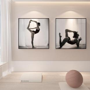 瑜伽馆内装 饰品普拉提训练房间墙面布置舞蹈班教室培训机构贴纸画