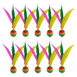 10只装 板羽球成人板球板羽球拍的三毛球 三毛球拍的毽球正品包邮