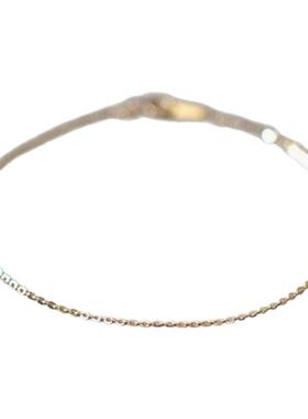 14K黄金bi入款经典素金手链极简百搭K金百搭闪精致o字链礼物