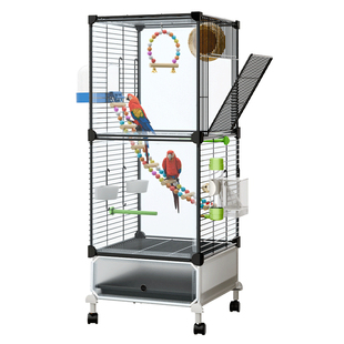 鸟笼鹦鹉笼子家用大号虎皮玄凤牡丹专用新型防溅豪华别墅带繁殖箱