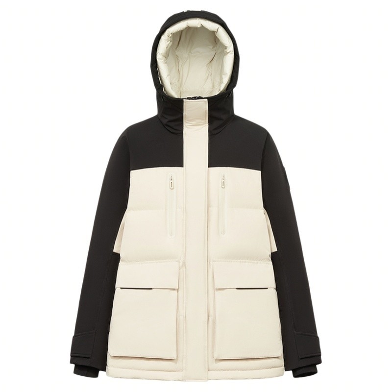 波司登奥莱冬季短款连帽羽绒服男女同款连帽工装加厚情侣防风保暖