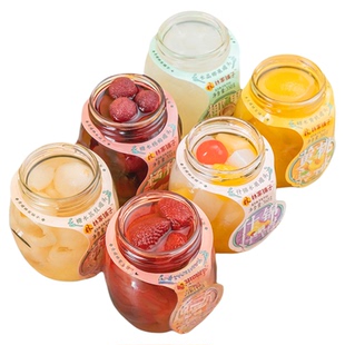 林家铺子黄桃罐头360g*6水果罐头荔枝橘子桃罐头枇杷糖水玻璃瓶