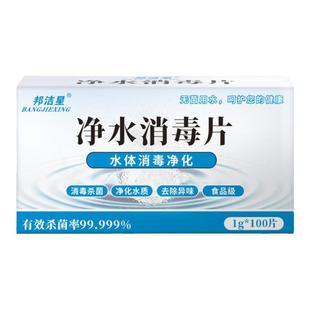 净水消毒片食用级户外山湖水井水消毒杀菌除臭灭藻杀虫净化水质片