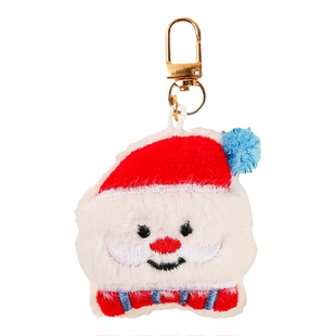创意毛绒圣诞节小挂件可爱卡通圣诞老人钥匙扣圣诞树包包挂饰礼品