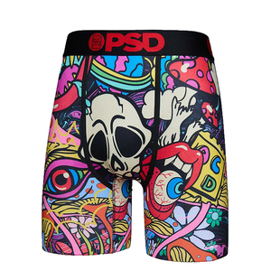 正品欧美PSD潮牌NBA卡通男士冰丝速干加长平角内裤篮球健身运动