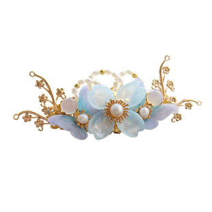 青雀记原创设计手工头冠夏日发饰发钿汉服配饰复古典头饰发冠青瑶