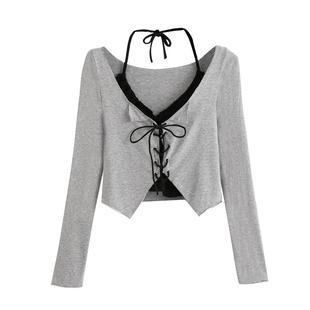 设计感长袖美式chic甜辣妹风两件套装爵士跳舞蹈jazz小上衣服秋冬