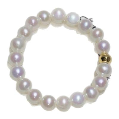 小珍珠弹力绳戒指女小众设计指环