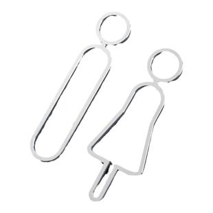 金属厕所牌高档造型洗手间指示牌个性男女卫生间标识牌立体三维厕所文化道具LOGO订做定做门牌WC独特高级气质