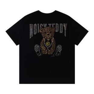 NOISY TEDDY男女同款26夏季新款潮牌时尚可爱熊OVER SIZED短袖T恤