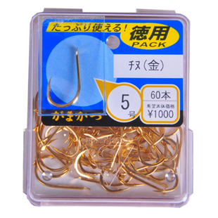 伽玛卡兹Gamakatsu 日本进口千又鱼钩矶钓钩海钓高碳钢金色黑鲷钩