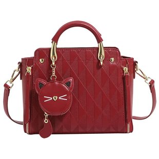 圣米洛小众婚礼红色新娘包包女结婚大容量洋气手提婚包生日礼物