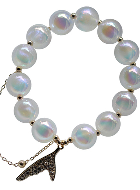 人鱼姬珍珠手链水钻原创超仙女