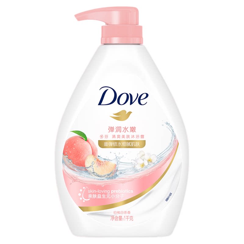 Dove/多芬白桃白茶香沐浴露持久留香弹润水嫩沐浴乳液男女士保湿
