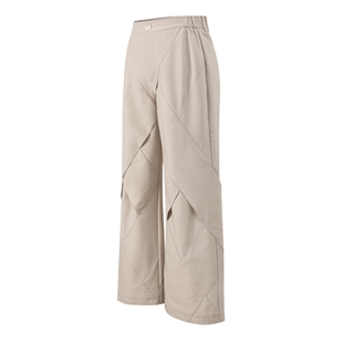 Pointless 23SS 设计师菱形格规则时尚潮流拼接宽松休闲直筒长裤