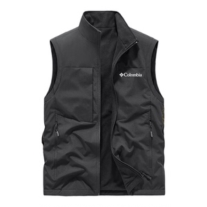 哥伦折扣秋冬双面穿马甲男士保暖抓绒背心摇粒绒加绒坎肩马夹外套