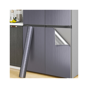 冰箱贴纸防水防油自粘冰箱门装饰遮丑换色改色专用金属不锈钢贴膜