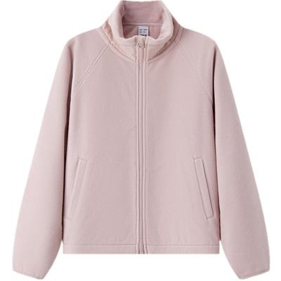 森马抗静电摇粒绒插肩袖外套女