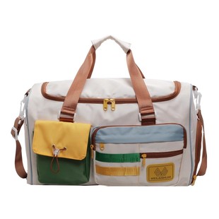 短途旅行包女大容量手提包斜挎包可爱待产包出差登机包可套拉杆箱