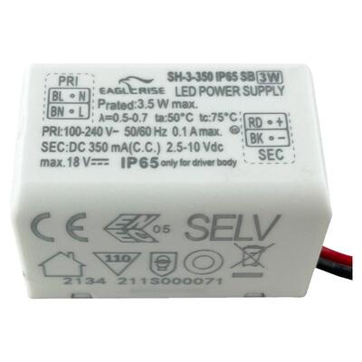 伊戈尔LED驱动电源3W350MA防水6W