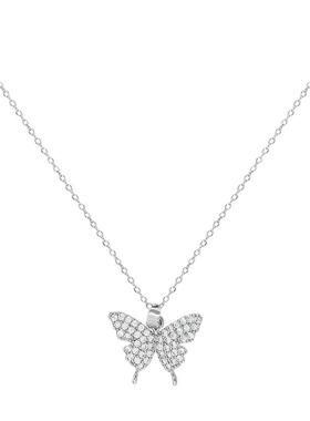 银色蝴蝶项链甜酷辣妹风ins冷淡