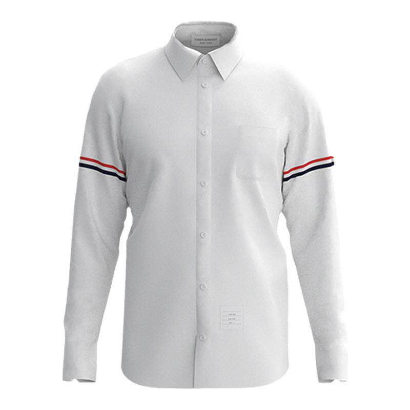 【官方正品】TB衬衫经典白色男女情侣款tb长袖休闲时尚网红款纯棉
