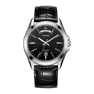 CASIO卡西欧手表男商务简约指针防水石英男表MTP-1370L-1A 7A礼物