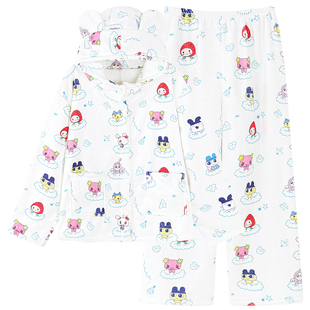 拓麻歌子珊瑚绒睡衣女冬加厚加绒可爱麻美吉家居服可外穿毛绒连帽