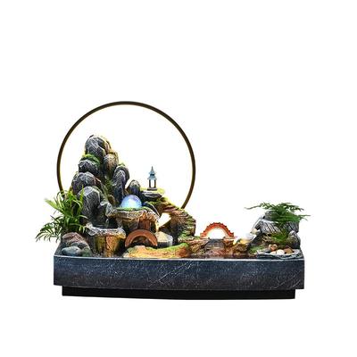假山流水生财摆件循环水景