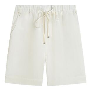 GANT/甘特26夏季新款女士亚麻简约纯色直筒宽松显瘦薄款休闲短裤