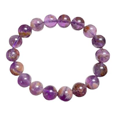 天然紫幽灵手链九紫离火水晶招财