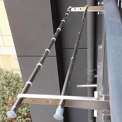 窗外晒衣架窗框晒被子家用阳台栏杆晾衣架防盗网挂衣不锈钢免打孔