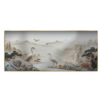 厚德载物挂画山水画客厅装饰画沙发背景墙字画书房茶室古典水墨画