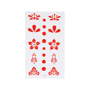 儿童眉心贴汉服花钿额贴古风女童古装额头印花纹身宝宝额头贴纸片