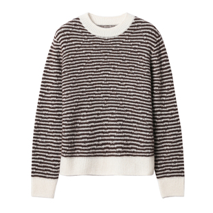 奢柔复古【*禾同款/羊绒花式纱/提花菱格/撞色条纹】针织开/套衫