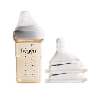 Hegen海格恩进口新生儿奶瓶ppsu240ml宽口径硅胶奶嘴耐摔防胀气